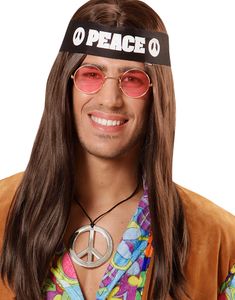 Hippieset – Huvudband, Glasögon och Smycke