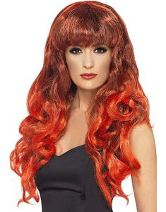 Siren on Fire - röd peruk