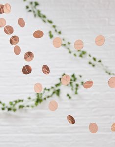 Rose Guldfärgade Girlanger 5 Meter - Botaniskt Bröllop