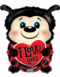 I Love You Ladybug - Utformad Folieballong 46 cm