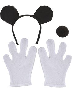 Mus Kostymset till Barn med Öron, Nos ocg Handskar