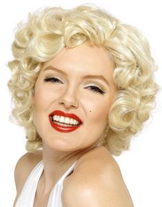 Kort Krøllete Blond Marilyn Monroe Parykk
