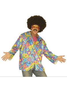 Hippie Kostym Skjorta - Flerfärgad