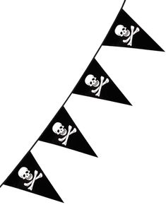 6 Meter Piratbanner med Vimplar - Pirates of the Seven Seas