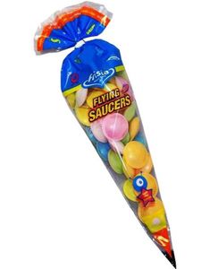 ÄT SNART PRODUKT - Flying Saucers - Påse med Syrliga UFOn 40 gram (31.12.2025)