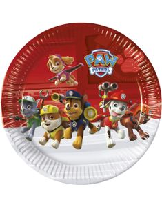 8 stk Papptallrikar 23 cm - Paw Patrol Gänget