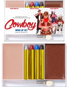 Cowboy Sminkset 7 Delar