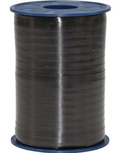 500 meter Svart Ballongsnöre / Presentband - 5 mm Brett