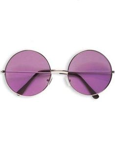 Stora Runda Hippieglasögon - Lila