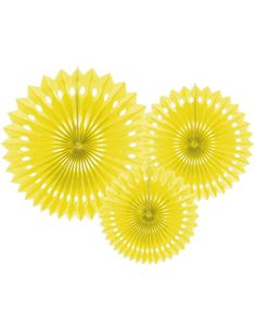 3 stk Gula Dekorfläktar