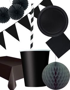 Svart Festförpackning för 14 Personer