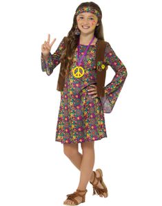 Söt Hippie Barndräkt med Smycke och Pannband