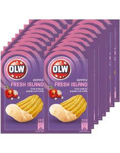 18 stk OLW Fresh Island Dipmix - Frisk Smak av Paprika og Hvitløk - Hel Eske 432 gram