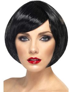 Bob Haircut peruk - svart