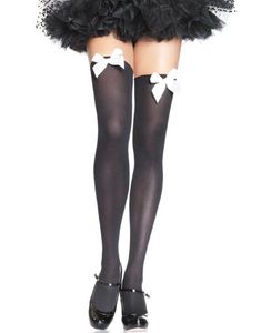 Svarta Strumpor med Vita Rosetter