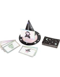 Gjettespill med 6 stk Heksehatter og 40 stk Spillekort