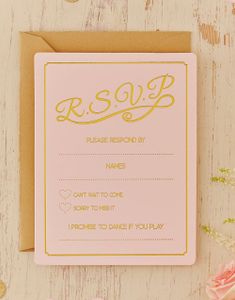 10 st Pastellrosa RSVP Kort - Pastel Celebration