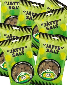 20 Påsar med Dundersalt / ʺJätteʺ Salt / Salt Lakrits Godis - Hel Låda