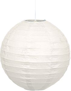 1 st Vit Papperslykta 25 cm