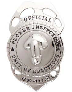 Pecker Inspector Bricka Maskeradtillbehör