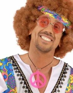 Stora Runda Hippieglasögon - Orange