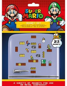 23 stk Super Mario Kjøleskapsmagneter