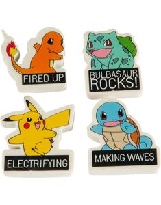 4 stk Pokemon Viskelær