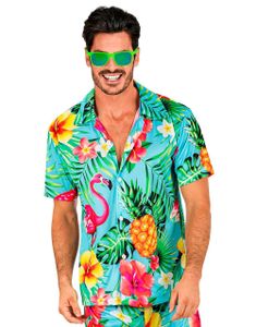 Breezy Flamingo Blå Hawaii Skjorte