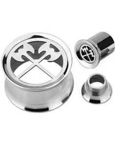 Warrior - Silverfärgad Piercing Tunnel