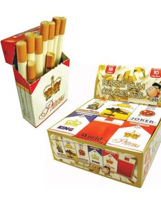 1 pk med 10 stk Tuggummicigaretter i Blandade Motiv