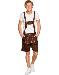 Bruna Oktoberfest Sämskinn Lederhosen