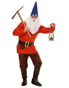 Komplett Röd Dvärgdräkt (Herr)