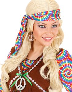 Silverfärgat Hippieset med Clip-on örhängen och Smycke