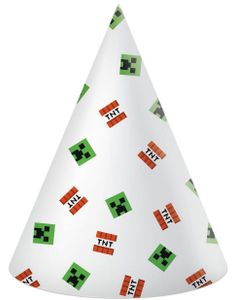6 stk Partyhatter - Minecraft Party
