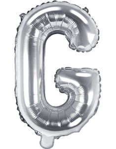 Bokstaven G - Silverfärgad 35 cm Folieballong