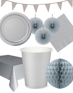 Silverfärgad Festförpackning för 14 Personer