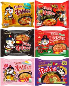 Taste Them All - Samyang Buldak Ramen Nudlar - 6 Smaker - Paketerbjudandene (Korea)