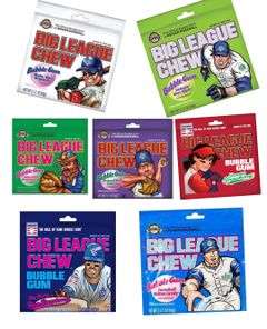 Taste Them All – Big League Chew Tuggummi USA – Sju Smaker - Paketerbjudandene
