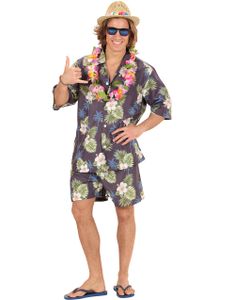 Mörkblå Hawaiidräkt till Man