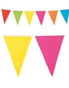 Banner med Färgglada Stora Vimpel Flaggor 10 meter