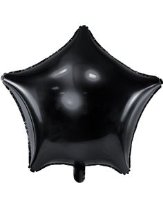 Stjärnformad Svart Folieballong 46 cm