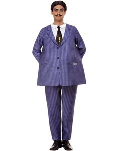 Licensierad Addams Family Gomez Dräkt med Peruk