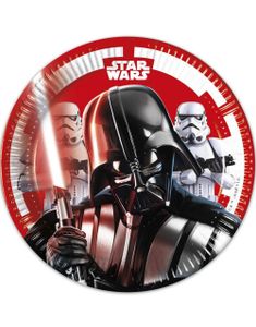 8 stk Små Papptallrikar 20 cm - Star Wars Final Battle