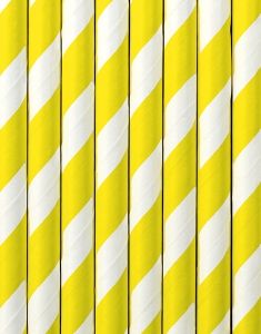 10 stk Gula Randiga Sugrör