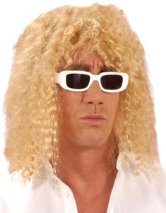 Blond Lång Peruk till Man med Lockar