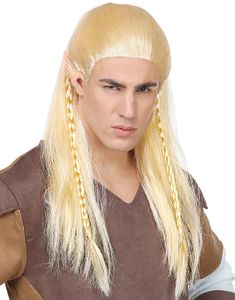 Blond Alv Peruk med Flätor