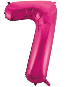 Talet 7 - Rosa JUMBO Folieballong 86 cm