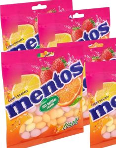 12 st Påsar med Mentos Fruit - Hel Låda 1620 gram