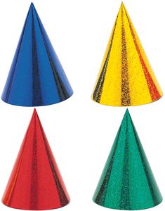 8 Stk Glittrande Partyhattar 17 cm