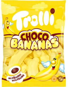 Trolli Choco Bananas - Skumbananer med Sjokoladefyll 150 gram
